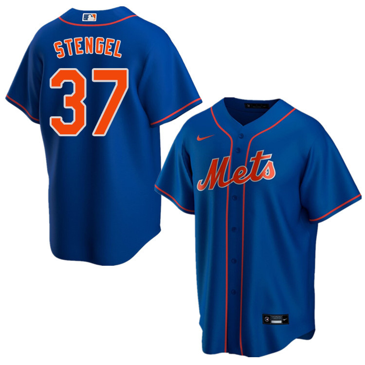 Nike Men #37 Casey Stengel New York Mets Baseball Jerseys Sale-Blue